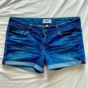 Mid Rise Blue Jean Shorts